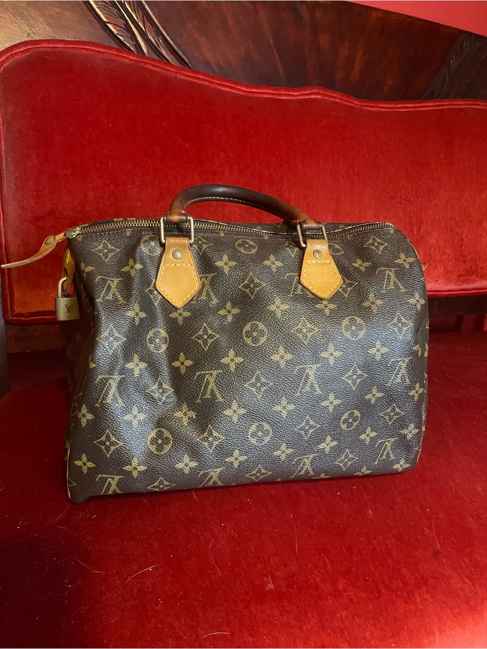 Louis Vuitton Monogram Canvas Duffel Bag with Tan  Leather Trim